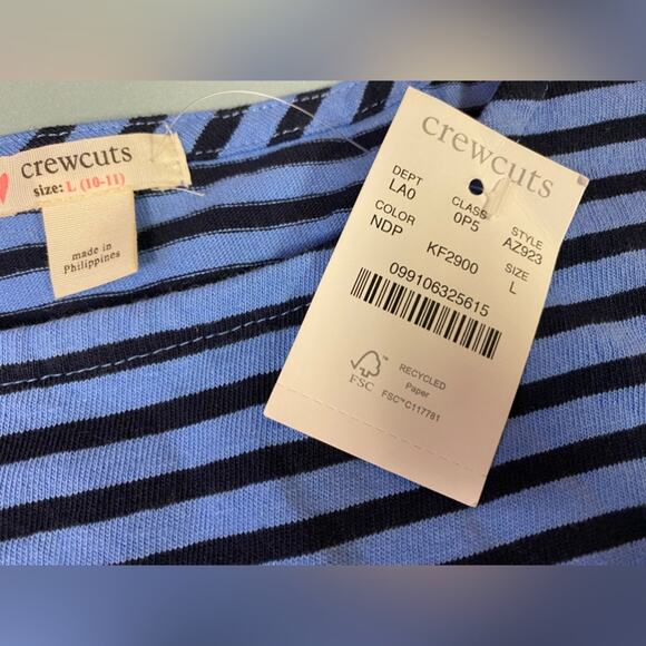 J. Crew Crewcuts Girls' T-shirt in star-patch stripe, size Large - Picture 4 of 4